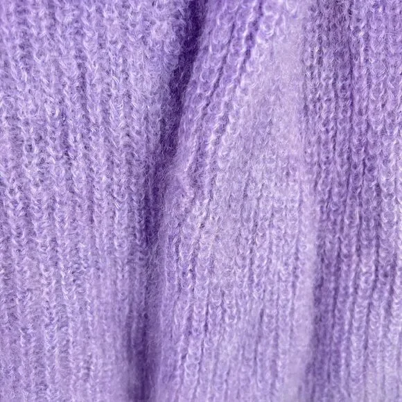 Naadam Mohair‎ Wool Blend Cardigan Sweater Size M Purple - Picture 3 of 10